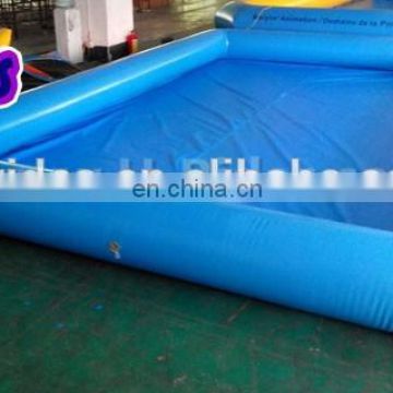 Shallow Blue Color Quadrate Single Tube Inflatable Water Swimming Pool