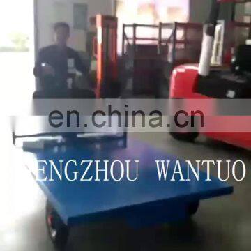 300-500 KG capacity electric platform trolley warehouse handling equipment hand truck