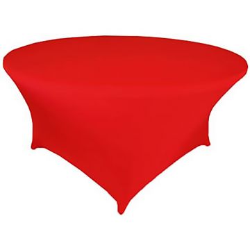 Red 60 Inch 5 Foot 5ft Round Stretch Spandex Tablecover Table Cover Tablecloth