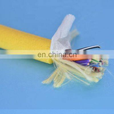 Waterproof neutrally buoyant cable 7 twisted pair floating cable 14 cores rov tether umbilical for underwater robot