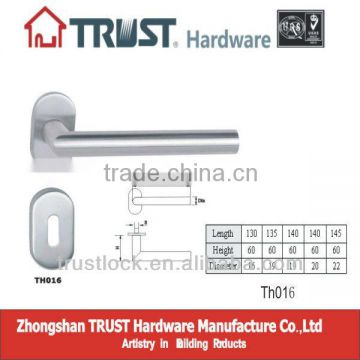 TH016:Stainless Steel oval escutcheon industrial door pull handle