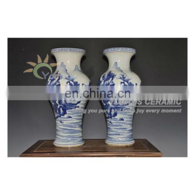 Antique Qing Imitation Chinese Large Porcelain Vases