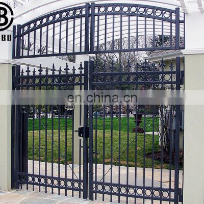 Custom High-Quality Hot-DIP Galvanized Automatic Double Wrought Iron Gates for Driveway