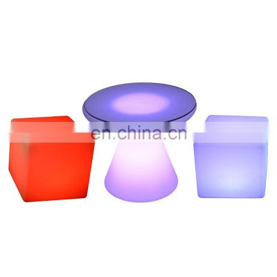 led cube seat lighting 16 colors lounge led chair led table and chairs party patio stool