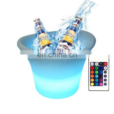 Beer Ice Bucket High Quality KTV Bar Party Aero-pot Bar Holiday Lighting Cooler Box Plastic LED Ice Bucket