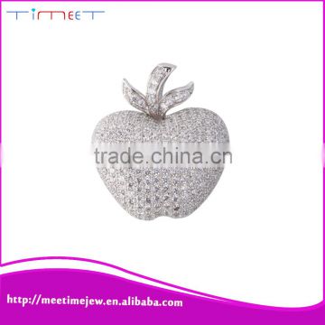 Valentine's Gift Jewelry Crystal 925 Sterling Silver Pendant Wholesale