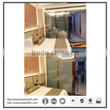 Turn on and off 5+5mm Switchable smart glass for bathroom ,for hotel