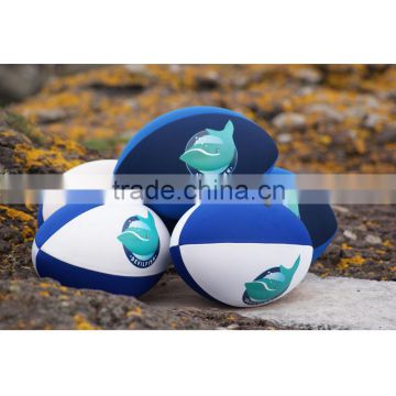 White And Blue Rugby Ball Full Size