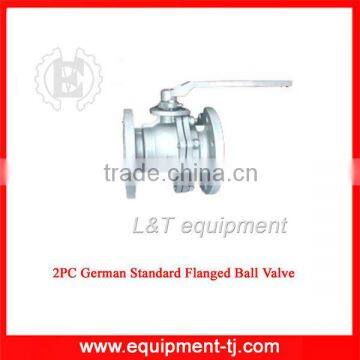 2 Pieces German/American Standard Flanged Ball Valve