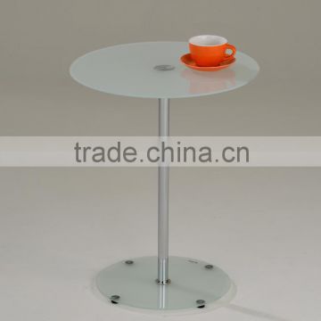 Glass round snack table, coffee table