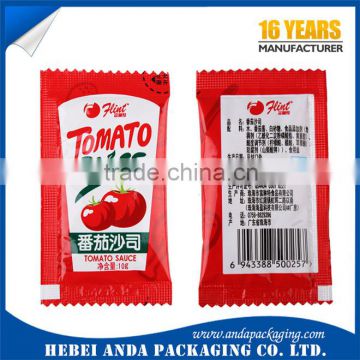 sachet packaging film for tomato paste / custom printed tomato sauce packaging                        
                                                Quality Choice