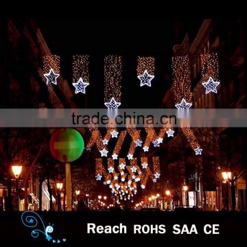 led street decoration arch motif light decor falling stars lights for outdoor street/christmas decor