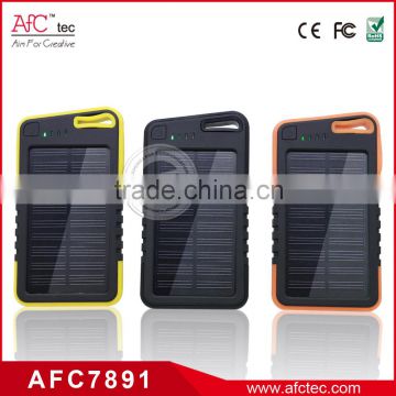 5000mAh solar charger tv with ac wall socket for mobile phone