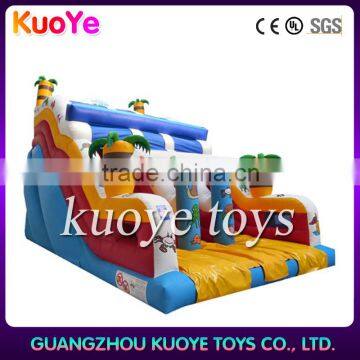 0.55mm PVC tarpaulin tropical ocean theme inflatable slide for kids