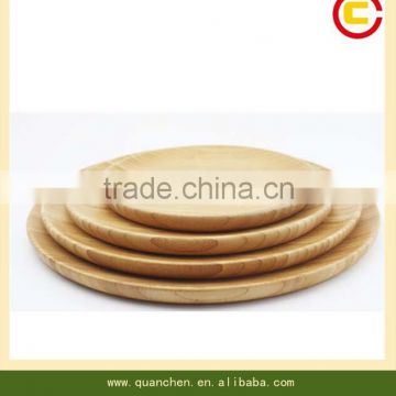 High quality round bamboo mini serving trays