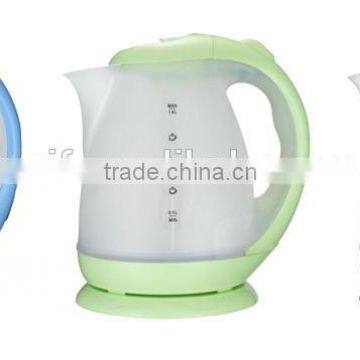 Cheap 1.8L Plastic 360 degree rotation cordless kettle