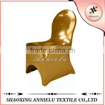 Polyester gold metalic banquet spandex chair cover