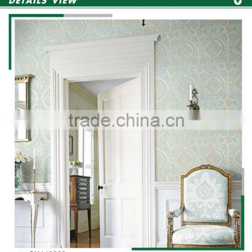 cheap embossed pvc coated wallpaper, marine blue fashion special design wall decal for home deco , smoke-proof wall decal deco