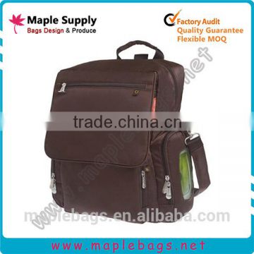 Brown large backpack style diaper bag