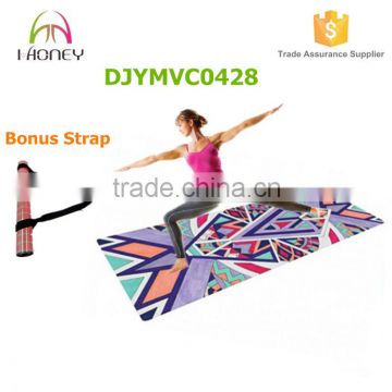 Custom graphics digital printing yoga pilate mat anti-slip well