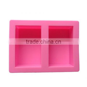 2 cavities 120g rectangle silicone mould for soap