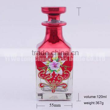 Arabic Perfume Packaging Bottle,square shape arabic perfume bottle 120ml