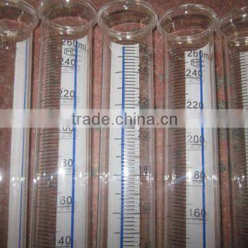 260ml glass tube on diesel test bench