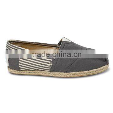 Espadrille shoes women canvas stripe rope sole shoes flat casual shoes