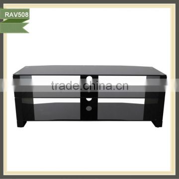 mdf and glass lcd mdf board floor standing lcd advertising tv stand