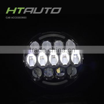 HTAUTO China Hot Selling 4x4 led Light 7" Round Led Headlight Universal 7inch Head Lamp 7 inch Motorcycle Led Headlight 12V