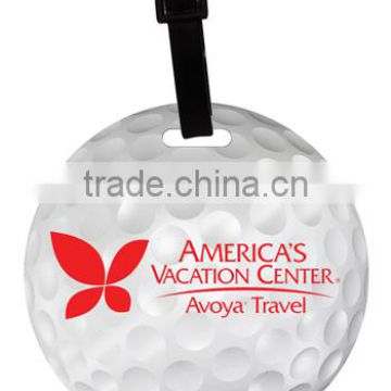 40-mil Promo Golf Ball Luggage Tags with Logo