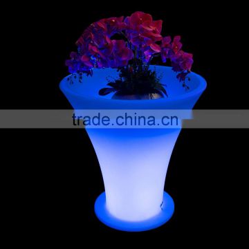 Modern design flower pot, colorful lighted led flower pot, garden flower pot