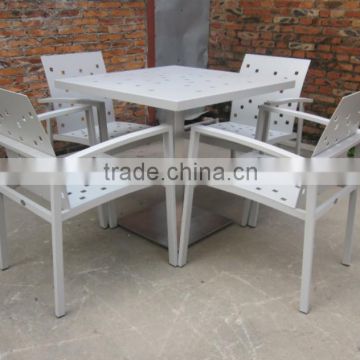 aluminum dining set / 4 chair and 1 table dining furniture