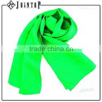high quality long plain silk scarf shawl wrap emerald green