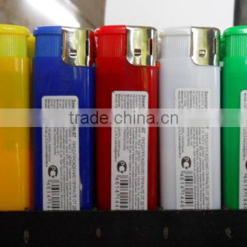 cheap five solid colors electronic plastic lighter
