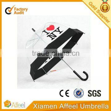 Transparent Love Auto Open And Close Straight Umbrella