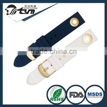 OEM welcome custom printed adjustable 23mm rubber strap for watch
