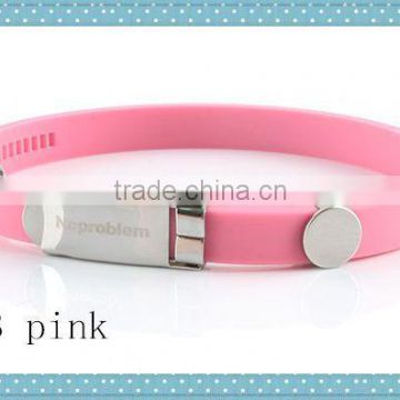 Noproblem P023 hot selling silicone health sports fitness wristband elastic rubble bracelet