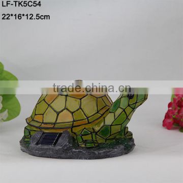1.2V solar light polyresin tortoise garden light