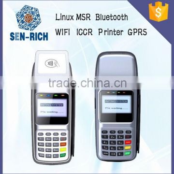 Linux Financial Smart Handheld POS with NFC Terminal,built in Printer