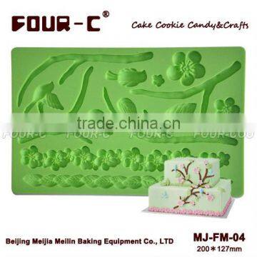 Nature silicone gum paste mould, Branches sugarpaste mould