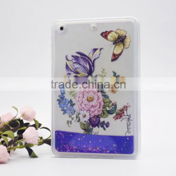 Moving sparkel glitter quicksand phone case for Ipad mini