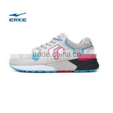 ERKE facrory drop shipping retro style brand suede girls sports shoes women running shoes