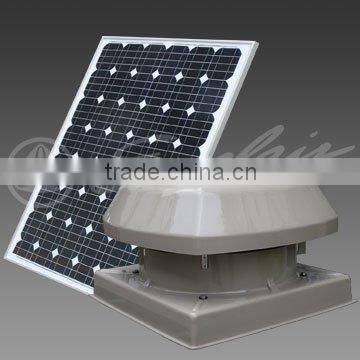 Auto solar roof exhaust fan in low power consumption