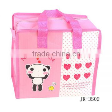 JIRONG PP Non Woven Customized Print Women Handbags Cosmetic Bag Gift Lunch Bag DS09