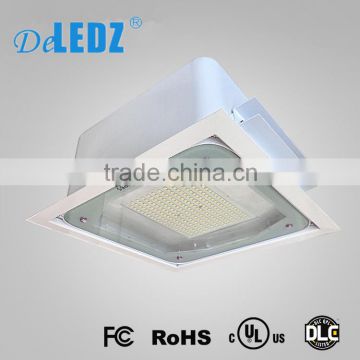 DeLEDZ DLC UL listed led gas station lamp 130w explosionproof IP65 square surface mounted led ceiling light