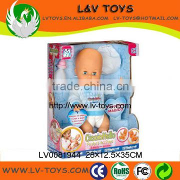 New 14 Inch plastic baby product with sound China manufacture for kid play with EN71/EN62115/6P/EMC/ROHS2.0/AZO