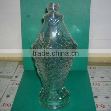 Fish shape glass wine bottles