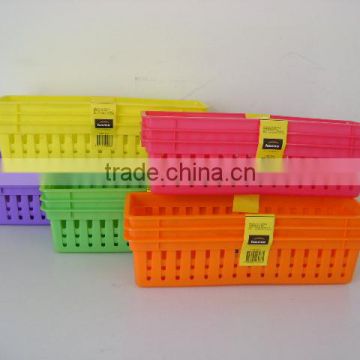 3PK multi-use rect.basket plastic /plastic mini organizing bin set TG82435-3PK