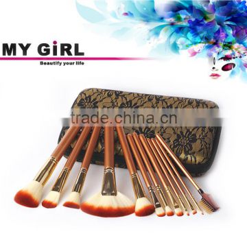 Good Peputation Factory Price Beautiful Cute Color 12Pcs Makeup Brush Set